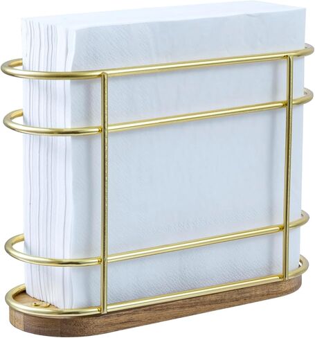 حامل مناديل بتصميم سلك معدني مزخرف على شكل شجرة عيد الميلاد من MyGift مع قاعدة أسمنتية رمادية، حامل مناديل مطبخ للعطلات in Kuwait