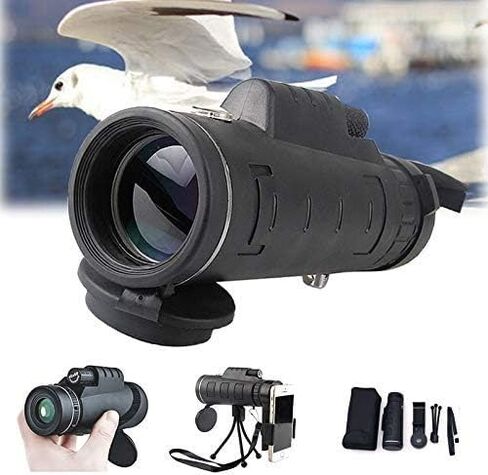 40x60 Waterproof Fogproof High Power Monocular Scope with Smartphone Holder and Adjustable Tripod - Perfect for Bird Watching, Hiking, Camping in Saudi Arabia
