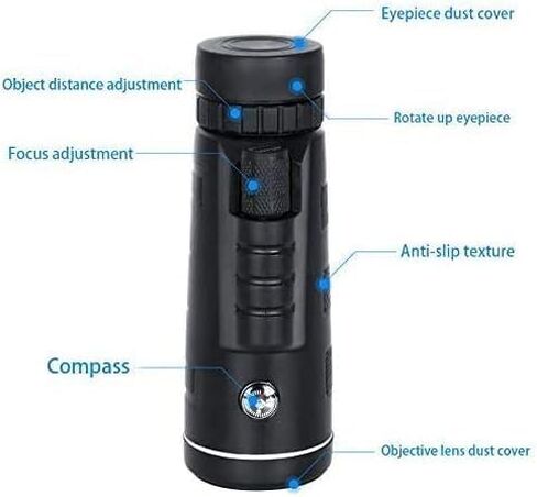 40x60 Waterproof Fogproof High Power Monocular Scope with Smartphone Holder and Adjustable Tripod - Perfect for Bird Watching, Hiking, Camping in Saudi Arabia