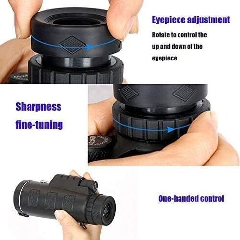 40x60 Waterproof Fogproof High Power Monocular Scope with Smartphone Holder and Adjustable Tripod - Perfect for Bird Watching, Hiking, Camping in Saudi Arabia