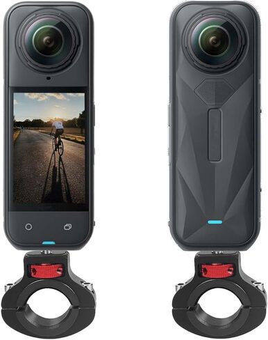 حامل مقود الألومنيوم مع 1/4 برغي لـ GoPro ، لـ Insta 360x5/x4/x3 ، لـ DJI Osmo ، من أجل Akaso & Fill Light ， 360 ° Rotatable Bike & Motorcycle Camber مع تعزيز جانبي in Kuwait