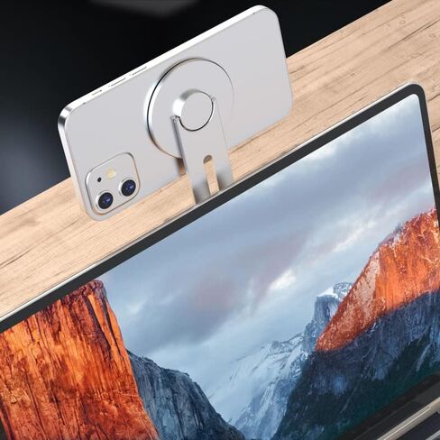 حامل الهاتف المحمول المغناطيسي حامل - محول كاميرا الاستمرارية متوافق مع Magsafe لنظام التشغيل iOS 16 و MacOS Ventura ، شريحة شاشة الكمبيوتر المحمولة المحمولة. in Kuwait