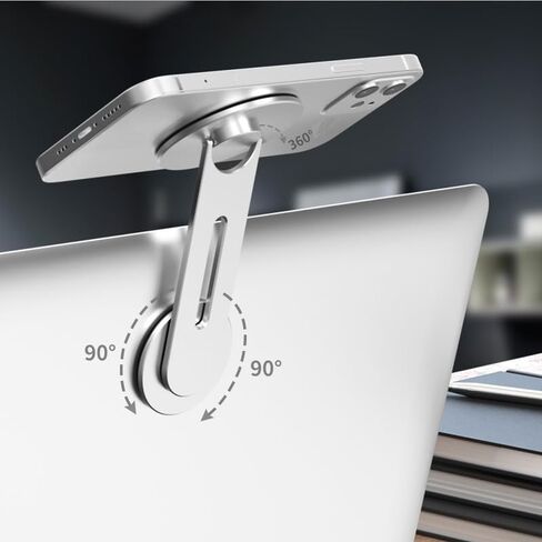 حامل الهاتف المحمول المغناطيسي حامل - محول كاميرا الاستمرارية متوافق مع Magsafe لنظام التشغيل iOS 16 و MacOS Ventura ، شريحة شاشة الكمبيوتر المحمولة المحمولة. in Kuwait