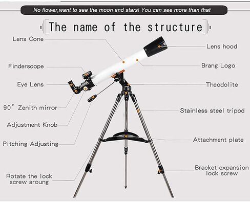 Astronomical Refractor Telescope High Magnification Outdoor Professional Astronomical Telescope 270X Monocular Optical Refractor Design Portable Tripod in Saudi Arabia