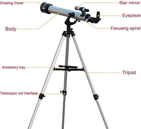 Refractor Telescope Professional HD Telescope 525X Zoom Outdoor Space Observation Catadioptric Monocular Good Partner to View Moon and Planet in Saudi Arabia