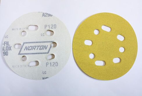 Norton 04060 5 بوصة 5 و 8 Hole P120 Hook and Loop Discs ، 25 pack in Saudi Arabia