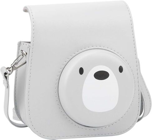 Sanpyl Camera Case Compatible with Instant Camera Mini 11, PU Leather Bag, Wetherproof Anti Shock Camera Shoulder Bag with Detachable Cover Heads in Saudi Arabia