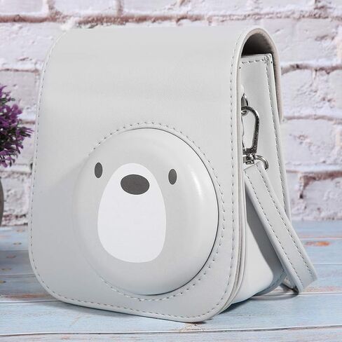Sanpyl Camera Case Compatible with Instant Camera Mini 11, PU Leather Bag, Wetherproof Anti Shock Camera Shoulder Bag with Detachable Cover Heads in Saudi Arabia