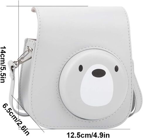 Sanpyl Camera Case Compatible with Instant Camera Mini 11, PU Leather Bag, Wetherproof Anti Shock Camera Shoulder Bag with Detachable Cover Heads in Saudi Arabia
