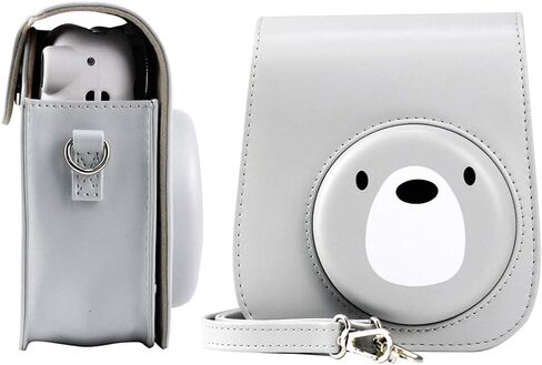 Sanpyl Camera Case Compatible with Instant Camera Mini 11, PU Leather Bag, Wetherproof Anti Shock Camera Shoulder Bag with Detachable Cover Heads in Saudi Arabia