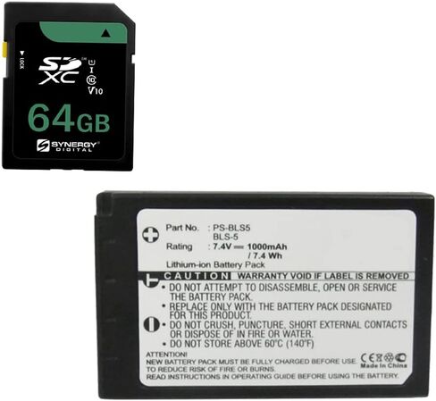Synergy Digital Accessory Kit, Compatible with Olympus Pen E-PL10 Mirrorless Digital Camera Includes: SDCAM-L9043 Battery, SY-SD64GB Memory Card in Saudi Arabia