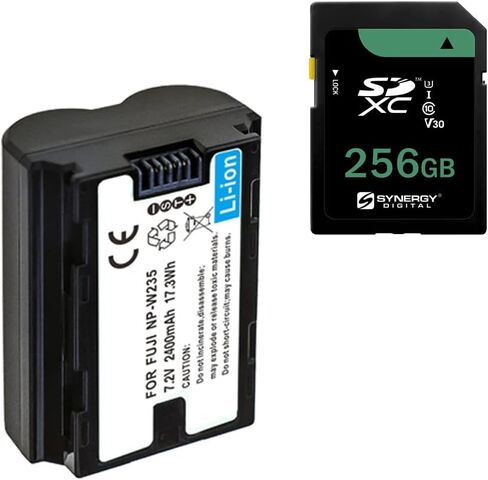 Synergy Digital Accessory Kit, Compatible with Fujifilm X-H2 Mirrorless Digital Camera Includes: KSD256GB Memory Card, SDNP-W235 Battery in Saudi Arabia