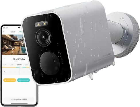 XIAOMI Outdoor Camera BW500: 2.5K Battery Security Camera Wireless with Color Night Vision, Optional Solar Panel, IP67 Weatherproof, 136° Wide View Home in Saudi Arabia