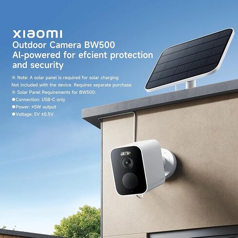 XIAOMI Outdoor Camera BW500: 2.5K Battery Security Camera Wireless with Color Night Vision, Optional Solar Panel, IP67 Weatherproof, 136° Wide View Home in Saudi Arabia