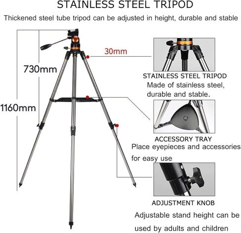 70Mm Aperture 300Mm Astronomical Refractor Telescope with A Red Finder Scope Perfect Telescope Gift for Kids Needed in Saudi Arabia