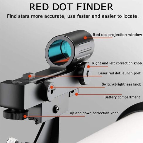 70Mm Aperture 300Mm Astronomical Refractor Telescope with A Red Finder Scope Perfect Telescope Gift for Kids Needed in Saudi Arabia