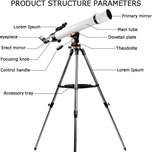 70Mm Aperture 300Mm Astronomical Refractor Telescope with A Red Finder Scope Perfect Telescope Gift for Kids Needed in Saudi Arabia