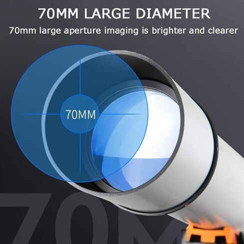70Mm Aperture 300Mm Astronomical Refractor Telescope with A Red Finder Scope Perfect Telescope Gift for Kids Needed in Saudi Arabia