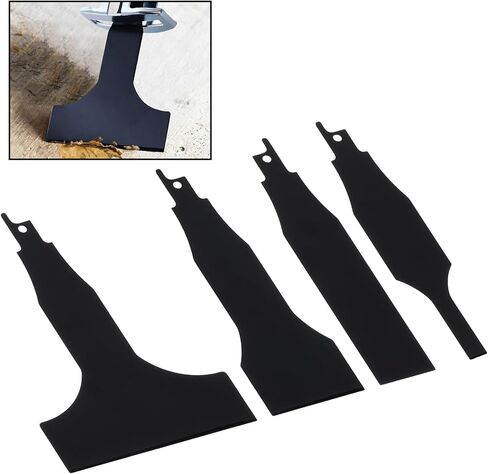 4Pcs Scraper Blade,Reciprocating Saw Scraper Blade,Scraping Tool Attachment for Reciprocating Saws,High Carbon Steel Tile Cleaning Tools for Remove Linoleum, Glue, Vinyl Flooring in Saudi Arabia