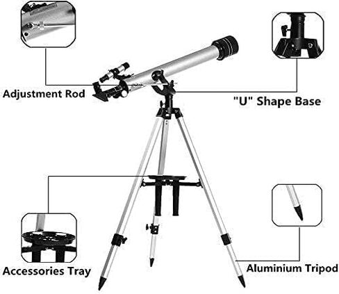 Telescope High Magnification Astronomical Refractive Zooming Telescope for Space Celestial Observation AdjustableTelescopes in Saudi Arabia