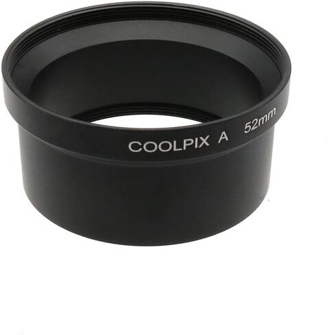 أنبوب محول المعادن لـ Nikon Coolpix عدسة وعدسات مرشح 52 مم ، استبدل لمحول الأنبوب الأصلي Nikon UR-E24 Black in Kuwait
