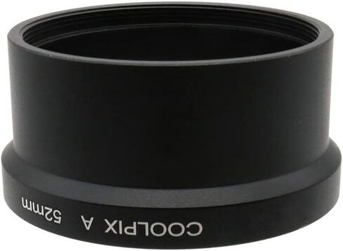 أنبوب محول المعادن لـ Nikon Coolpix عدسة وعدسات مرشح 52 مم ، استبدل لمحول الأنبوب الأصلي Nikon UR-E24 Black in Kuwait