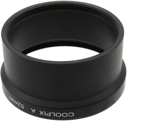 أنبوب محول المعادن لـ Nikon Coolpix عدسة وعدسات مرشح 52 مم ، استبدل لمحول الأنبوب الأصلي Nikon UR-E24 Black in Kuwait