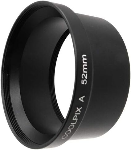 أنبوب محول المعادن لـ Nikon Coolpix عدسة وعدسات مرشح 52 مم ، استبدل لمحول الأنبوب الأصلي Nikon UR-E24 Black in Kuwait