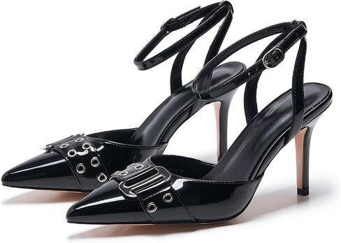 ZXHYZLZ Slingback Heels For Women Closed Toe Pointed Toe Stiletto Heels 3-inch Adjustable Sling in Kuwait