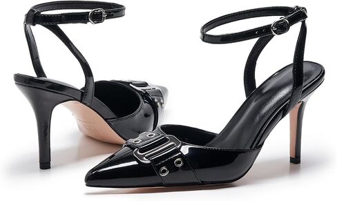 ZXHYZLZ Slingback Heels For Women Closed Toe Pointed Toe Stiletto Heels 3-inch Adjustable Sling in Kuwait