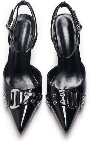 ZXHYZLZ Slingback Heels For Women Closed Toe Pointed Toe Stiletto Heels 3-inch Adjustable Sling in Kuwait