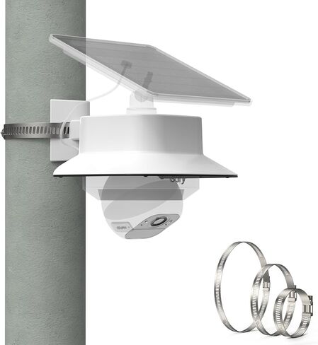 قوس تصاعد القطب +غطاء الظل المطر لـ Eufy Security Solocam E30 Solar Camera/Eufy Security 4G LTE CAM S330 Camera (1Pack ، White) in Kuwait