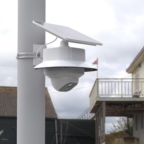 قوس تصاعد القطب +غطاء الظل المطر لـ Eufy Security Solocam E30 Solar Camera/Eufy Security 4G LTE CAM S330 Camera (1Pack ، White) in Kuwait