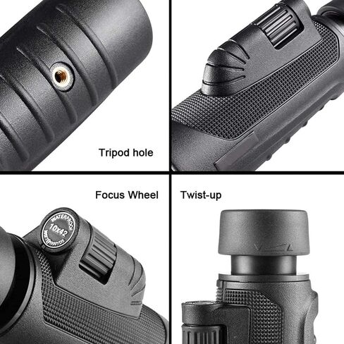 تلسكوب عالية الطاقة تلسكوب 10 × 42 أحادي النسيان مع الرؤية الليلية المحمولة BAK4 PRISM FMC Monocular مع وترايش ترايبود in Saudi Arabia
