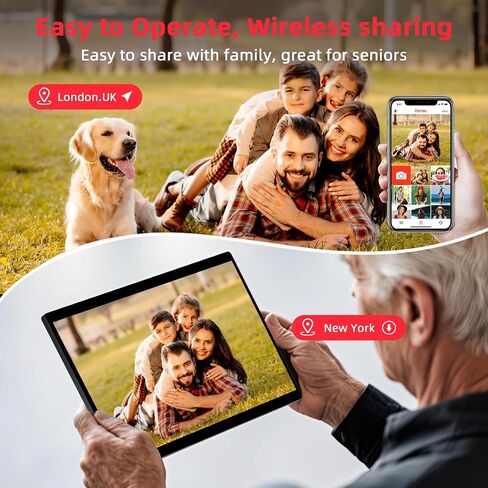 إطار الصورة الرقمية WiFi 15.6inch ، تخزين 64 جيجابايت من إطار الصورة الرقمية الذكية IPS HD HD مع الشاشة التلقائية أو مشاركة الصور أو مقاطع الفيديو عبر تطبيق Frameo in Kuwait