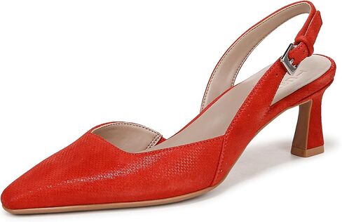 Naturalizer Womens Dalary Pump Red Suede Textured 8 M in Saudi Arabia