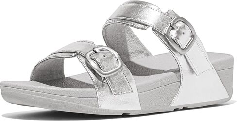 FitFlop Women's Lulu Adjustable Leather Slides Buckle in Saudi Arabia