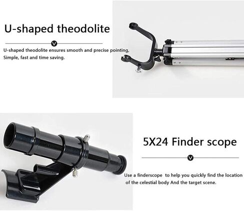 Astronomical Reflector Telescope 700/76mm Professional 525X Lens Monocular with Tripod Finder Scope Night Vision Stargazing Beautiful Home in Saudi Arabia