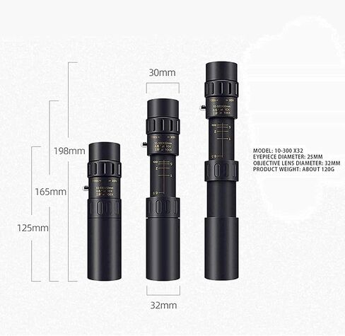 4K 10 300X40mm Telephoto Zoom Monocular Telescope Waterproof Fogproof Night Vision Monocular with Smartphone Holder and Tripod Gifts for Men in Saudi Arabia