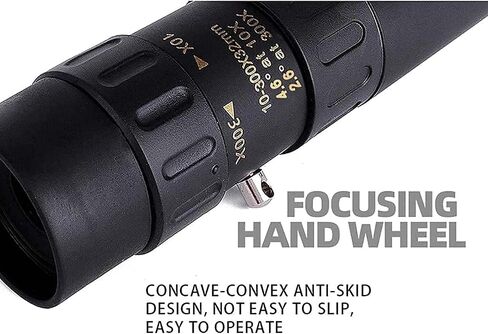 4K 10 300X40mm Telephoto Zoom Monocular Telescope Waterproof Fogproof Night Vision Monocular with Smartphone Holder and Tripod Gifts for Men in Saudi Arabia