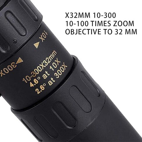 4K 10 300X40mm Telephoto Zoom Monocular Telescope Waterproof Fogproof Night Vision Monocular with Smartphone Holder and Tripod Gifts for Men in Saudi Arabia