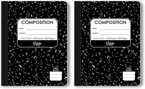 iScholar Black and White Marble Composition Book, 100 Sheets (10100) in Kuwait