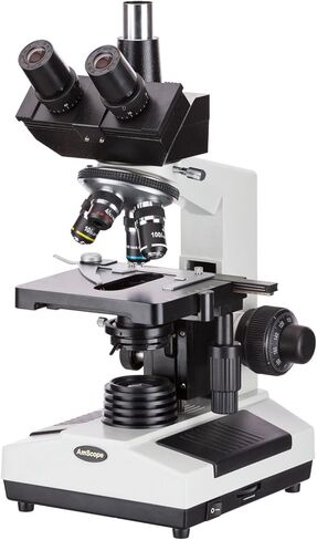 AMSCOPE T390A مجهر ثنائي العين المركب الاحترافي ، تكبير 40 × 1600X ، و WF10X و P16X Eyepieces ، Brightfield ، إضاءة الهالوجين ، مكثف ABBE ، مرحلة ميكانيكية مزدوجة الطبقات ، in Kuwait