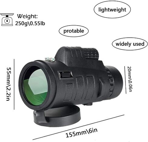 Telescope 10x50 Monocular Telescope for Mobile Phone with Smartphone Holder and Tripod High Power FMC Binoculars with Night Vision Compass Monoculars for Adults Birdwatching Camping in Saudi Arabia