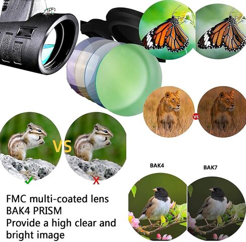 Telescope 10x50 Monocular Telescope for Mobile Phone with Smartphone Holder and Tripod High Power FMC Binoculars with Night Vision Compass Monoculars for Adults Birdwatching Camping in Saudi Arabia