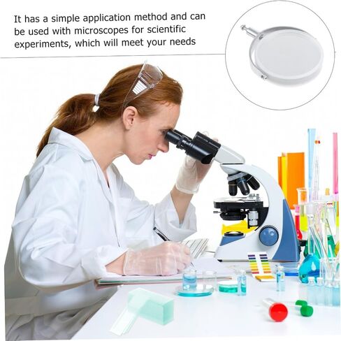 PartyKindom 1pc Reflector Mirror for Microscope Metal Bracket Condenser Optical Accessory for Light Concentration and Reflection Replacement for Microscopes in Saudi Arabia