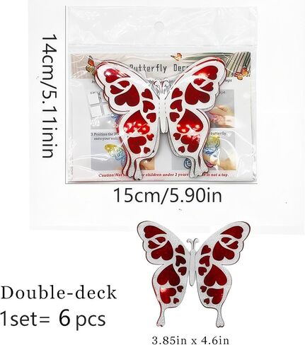 Halloween Butterfly Wall Stickers - 12 Pcs 3D Butterflies Wall Decoration Skull Rose Designs Holiday Decor for Party Home Office Shop Decorations Supplies in Saudi Arabia