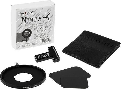 Ninja 72mm Filter Adapter - Creative Universal & Magnetic Accessories for Smartphones: Ninja Magnetic Core, 72mm Filter Adapter in Saudi Arabia