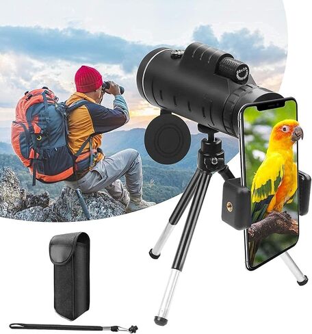 تلسكوب أحادي 40 × 60 BAK4 BAK4 PRISM عالية الطاقة تكبير أحادي مع حامل الهواتف الذكية وترايبود للبالغين للأطفال لمشاهدة الطيور في التخييم in Saudi Arabia
