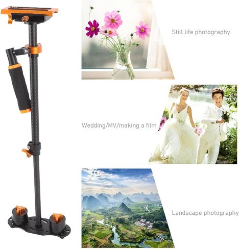 Gugxiom 3 Axis DSLR Camera Stabilizer, Carbon Fiber Handheld Gimbal for Video Live Streaming (500g-3000g Load) with Telescopic Center Post & Quick Calibration in Saudi Arabia